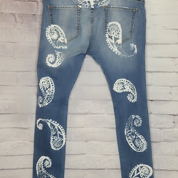 Men's Golden Jeans Signature Blanco Denim Like New Size 36 - Picture 2 of 8